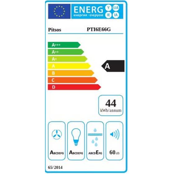 PITSOS PTI6E66G 60 cm Μαύρο Απορροφητήρας Καμινάδα Τζάκι image 6