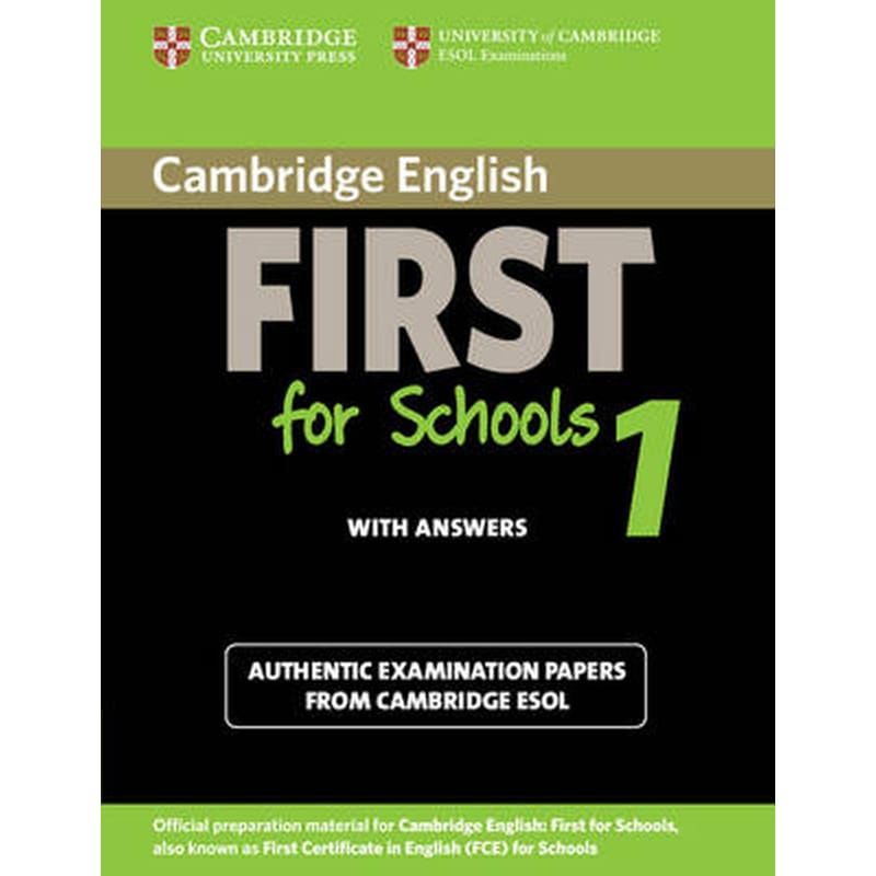 Cambridge English First for Schools 1 Students Book with Answers