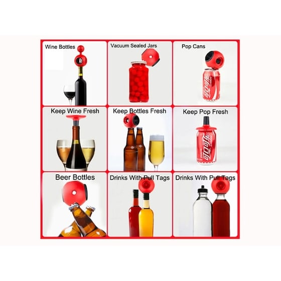 Ανοιχτήρι All Open Πολυεργαλείο Με 8 Διαφορετικές Χρήσεις Λευκό image 3