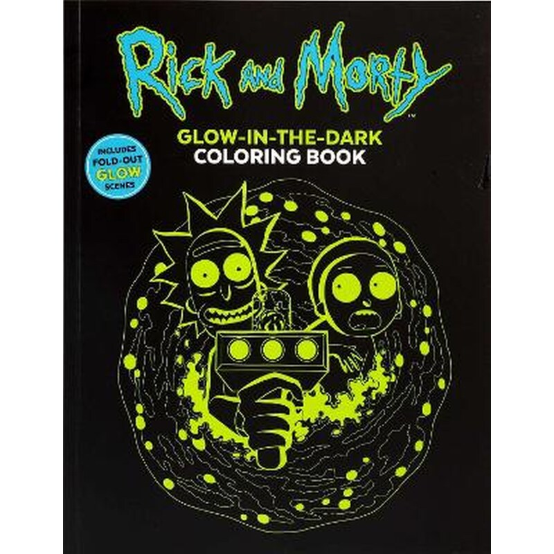 Rick and Morty Glow-in-the-Dark Coloring Book