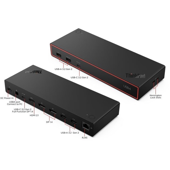 Lenovo ThinkPad USB4 Dock 5000 Wired Thunderbolt 4 Black image 7
