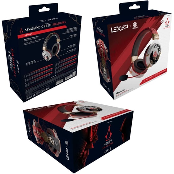 Lexip x Ubisoft Assassin's Creed Shadows Gaming Ασύρματα Ακουστικά Bluetooth/3.5mm/2.4 GHz - Λευκά/Κόκκινα image 14