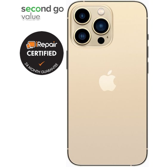 Μεταχειρισμένο Apple iPhone 13 Pro Max 128GB Gold second go value Certified by iRepair image 2