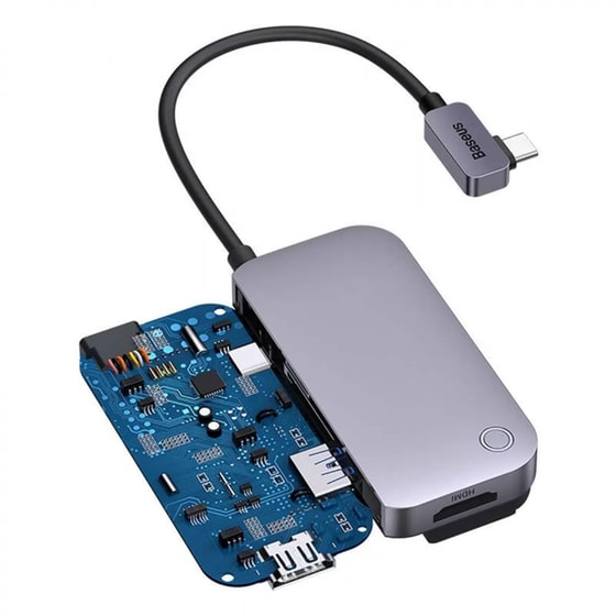 Baseus PadJoy USB Hub Adapter 6 σε 1 συμβατό με USB-C  (WKWJ00013) image 5