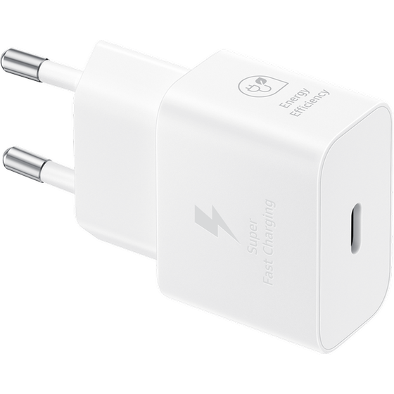 Φορτιστής Πρίζας Samsung Power Adapter USB-C 25W με Καλώδιο - Λευκό image 0
