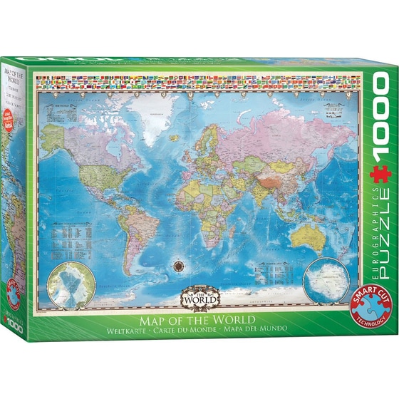 Παζλ Eurographics Παγκόσμιος Χάρτης (1000 Κομμάτια) image 0