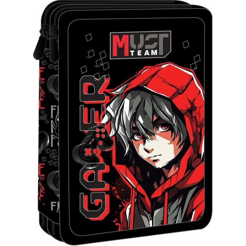 Κασετίνα Παραλληλόγραμμη Γεμάτη Must Team Gamer