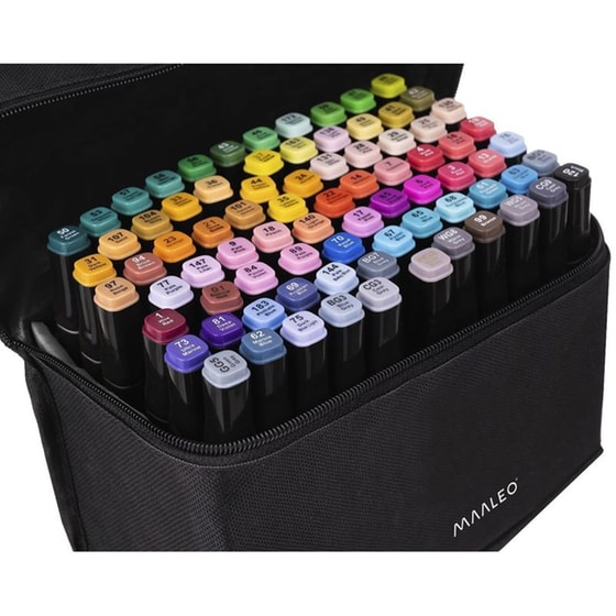 Επαγγελματικοί Μαρκαδόροι Ζωγραφικής Aria Trade Διπλή Μύτη Board και Fine 2.0 mm (80 Τεμάχια) image 10