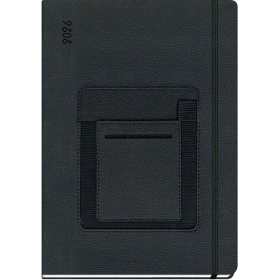 Ημερολόγιο Ημερήσιο 2026 The Writing Fieds Penholder Plus 630 Μαύρο image 0