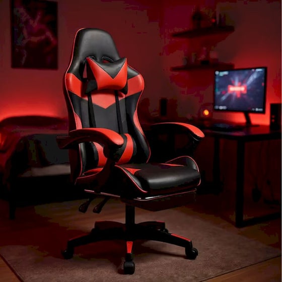 Καρέκλα Gaming/ Εργασίας Aria Trade RC-K-1971 - Μαύρη/ Κόκκινη image 7