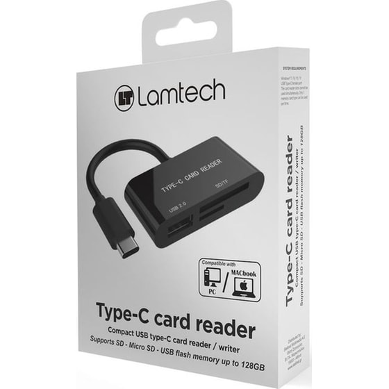 Card Reader Lamtech Type C - Μαύρο image 5