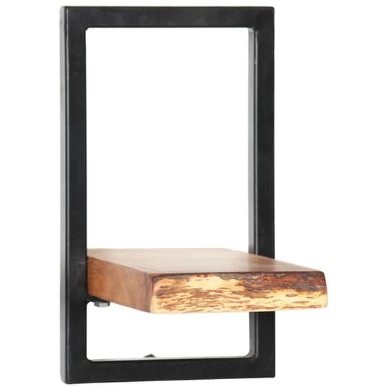 Ράφια Τοίχου VidaXL από Ξύλο 65x35x1 cm 5 Τμχ - Καφέ/Μαύρο image 6