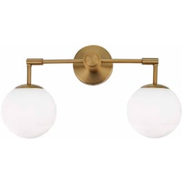 Φωτιστικό Τοίχου Aca Thetis V360502w Brass από Μέταλλο/Γυαλί - Μπρονζέ/Λευκό