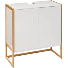 Ντουλάπι Μπάνιου Νιπτήρα Spitishop F-v Natureo White 174889a από Bamboo/MDF 70x33x80cm - Λευκό/Χρυσό