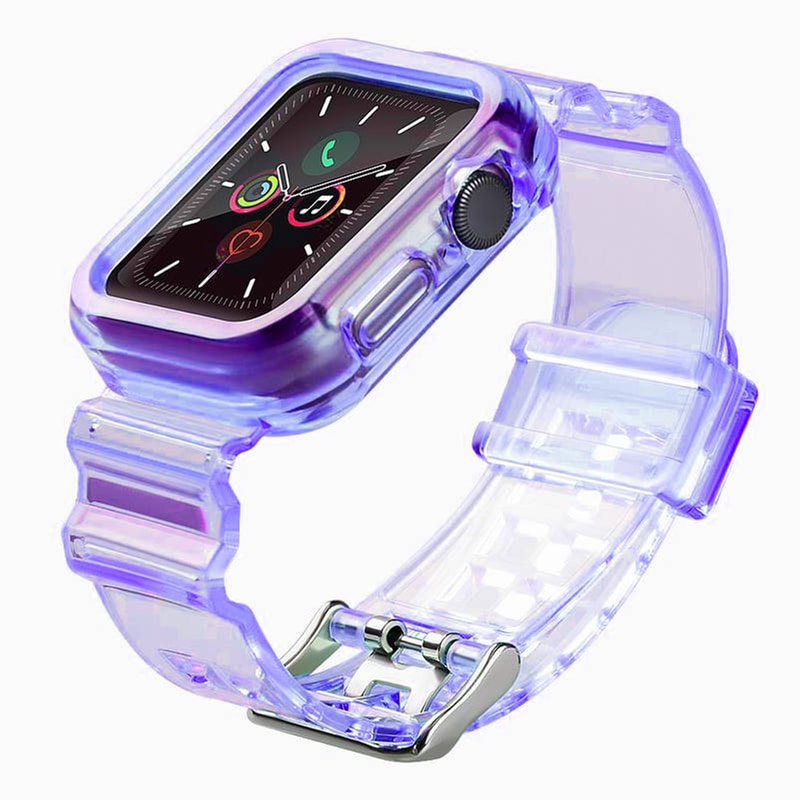 HURTEL Λουράκι + Θήκη Hurtel Light Set Case για Apple Watch 44mm - Purple