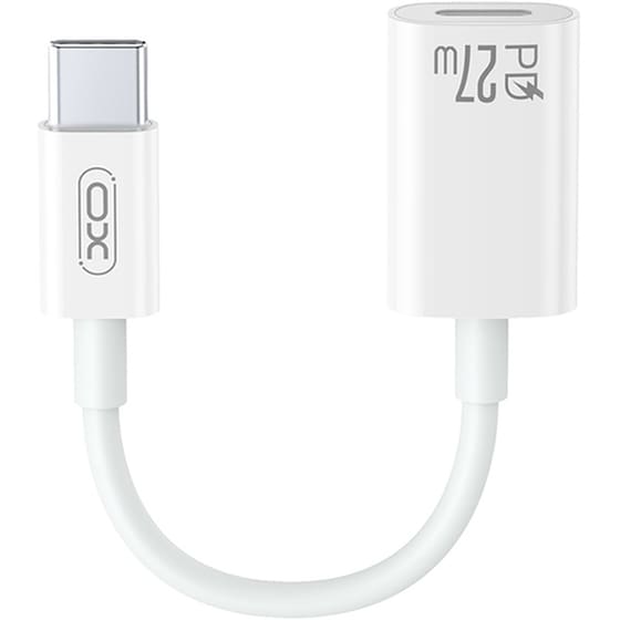 XO Καλώδιο;Αντάπτορας NB-R268A USB-C, Lightning σε Lightning 0.12m Λευκό image 2