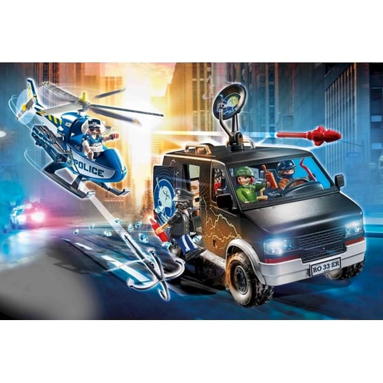 PLAYMOBIL® City Action Αστυνομικό Ελικόπτερο και Ληστές με Βαν (70575) image 2