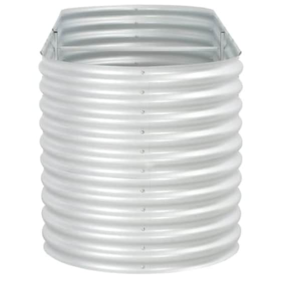 Vidaxl Ζαρντινιέρα Υπερυψωμένη Ασημί 240x80x81 Εκ. Γαλβανισμ. Χάλυβας image 5