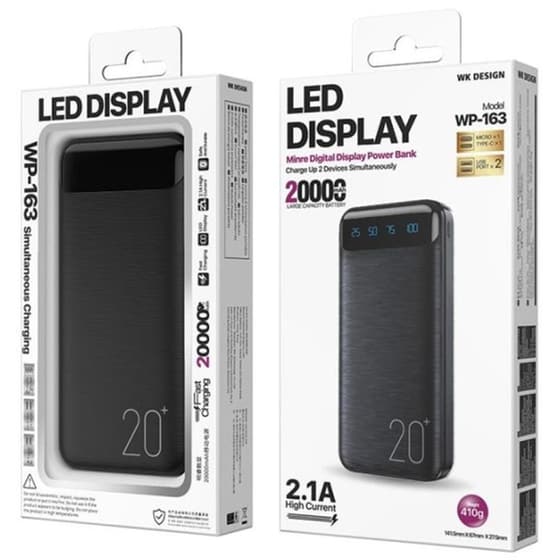 Powerbank WK WP-163 20.000mAh - Πράσινο image 1