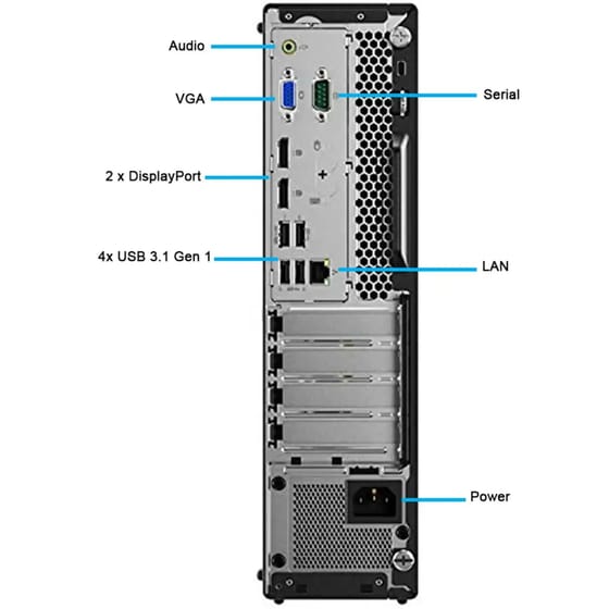 Refurbished Desktop Lenovo M920 SFF (Intel Core i7-8700/8GB/256GB SSD/UHD Graphics 630/Win11Home)| Grade A image 1