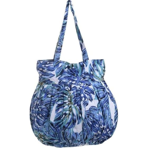 Τσάντα Παραλίας Υφασμάτινη 5-42-346-0028 Σε Μπλε Tropical Print 48x15x50/82 Ble image 0