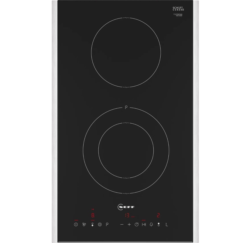 NEFF T13TDF9L8 31.9 cm Μαύρο Εστία Κεραμική Αυτόνομη Domino