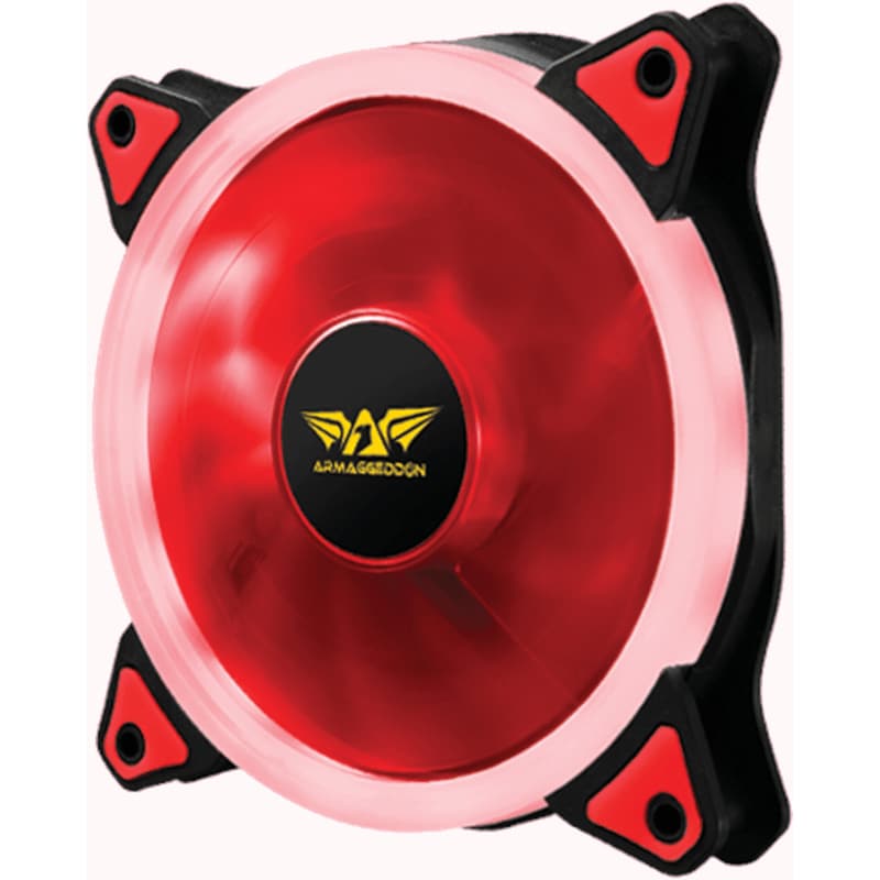 Case Fan Armaggeddon Scarlet Saber 120mm με μονόχρωμο LED φωτισμό