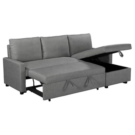 Τριθέσιος Καναπές Κρεβάτι Infuse Pakoworld Ύφασμα 203x130x88 cm - Ανθρακί image 1