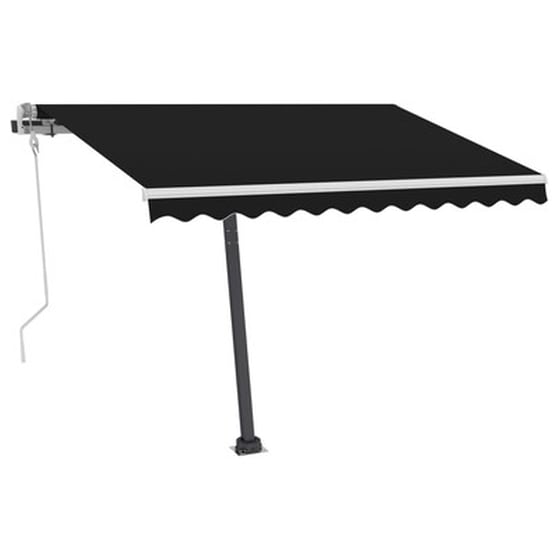 Τέντα Vidaxl Συρόμενη Χειροκίνητη με LED 300x250cm - Ανθρακί image 4