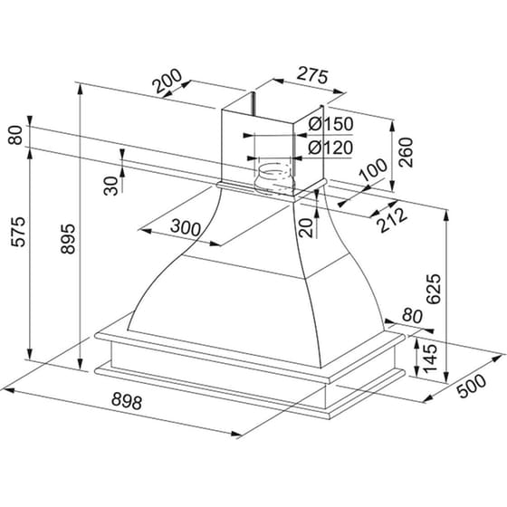 FRANKE Country FCS 90 NF 90 cm Λευκό Απορροφητήρας Καμινάδα - Τζάκι image 2