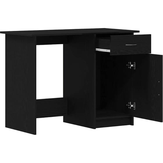 Γραφείο VidaXL από Επεξεργασμένο Ξύλο 100x50x76 cm - Μαύρη Οξιά image 3