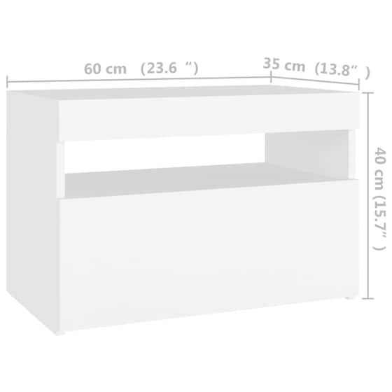 Έπιπλο Τηλεόρασης  VidaXL από Μοριοσανίδα 60x35x40cm - Λευκό image 4