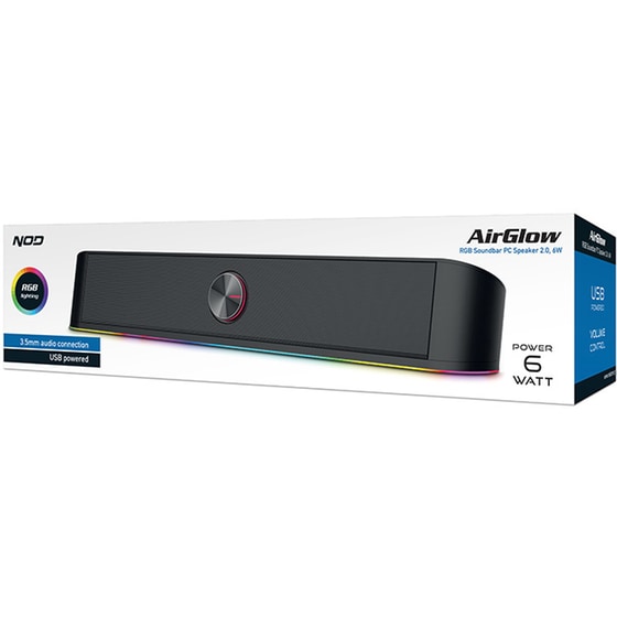 NOD Airglow Soundbar RGB  6W 2.0 - Μαύρο image 5