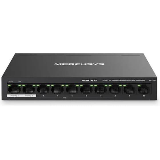 Mercusys MS110P Network Switch Unmanaged Fast Ethernet (100 Mbps) image 0