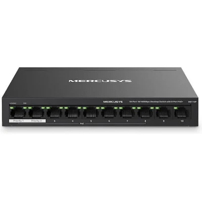 Mercusys MS110P Network Switch Unmanaged Fast Ethernet (100 Mbps)