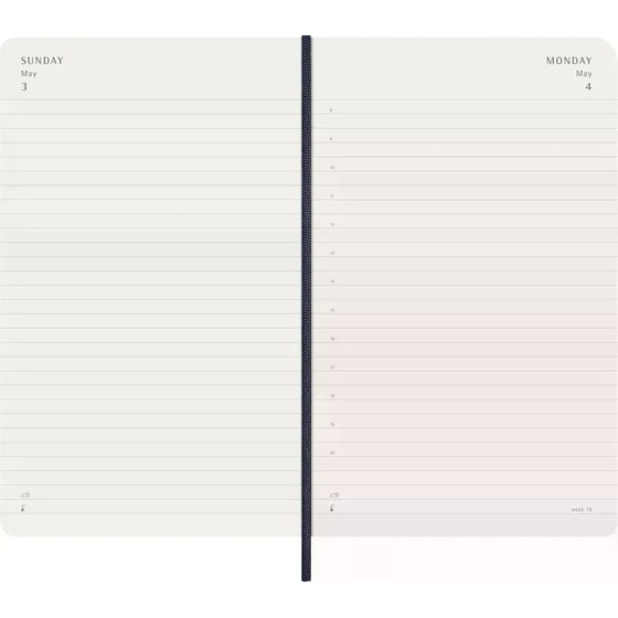Ημερολόγιο Ημερήσιο Moleskine 2026 12Μ Large Saphire Blue Soft image 3