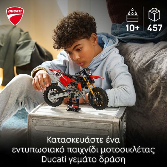 LEGO® Technic™ Ducati Desmo450 MX Factory Motorcycle (42238) image 1