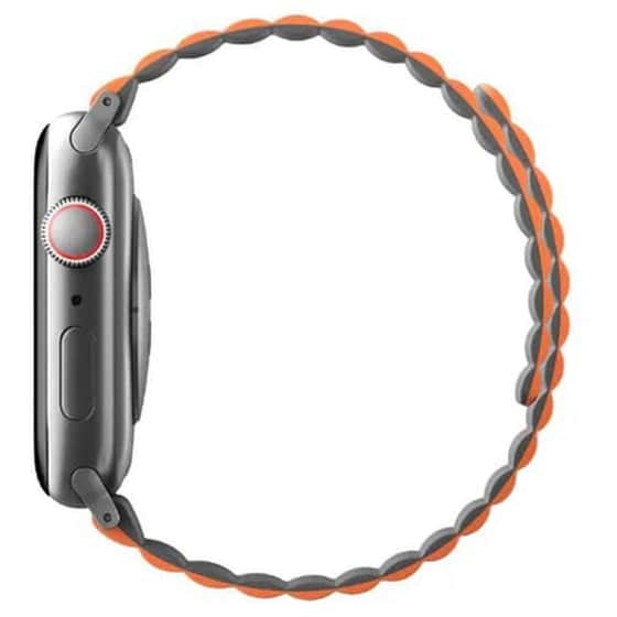 Λουράκι Uniq Revix Reversible Magnetic για Apple Watch 42/44/45mm - Charcoal (Grey/Orange) image 3