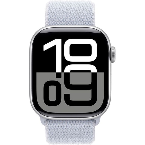 Apple Watch Series 10 GPS 42mm Silver Aluminium Case with Blue Cloud Sport Loop image 2