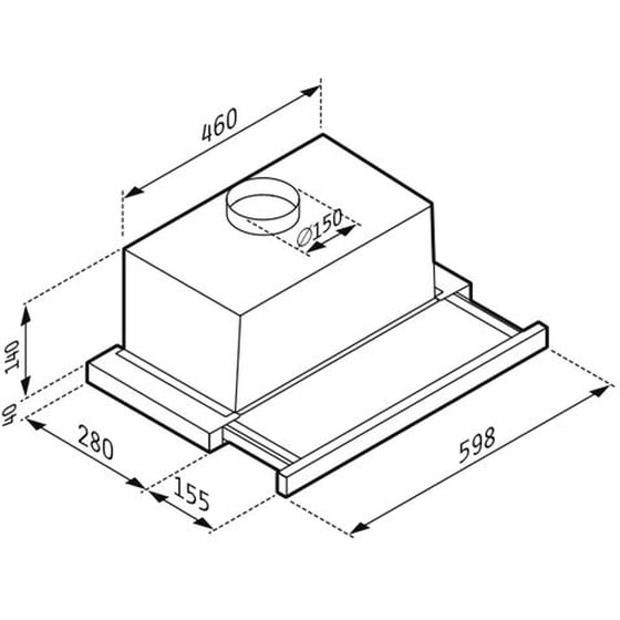 PYRAMIS 065017002 60cm Inox Απορροφητήρας Συρόμενος image 1