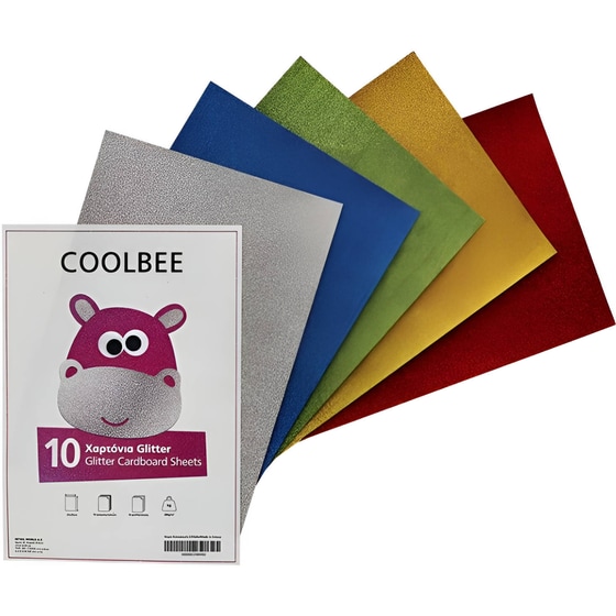 Μεταλλιζέ Χαρτόνι Glitter Coolbee 25x35 cm (10 Φύλλα) image 0