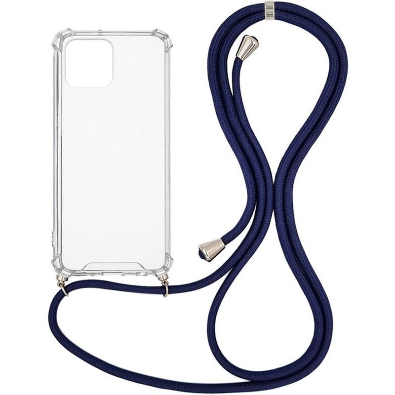 Θήκη Apple iPhone 12/ iPhone 12 Pro - Sonique Με Strap Sonique Armor Clear Μπλε Σκούρο - Clear