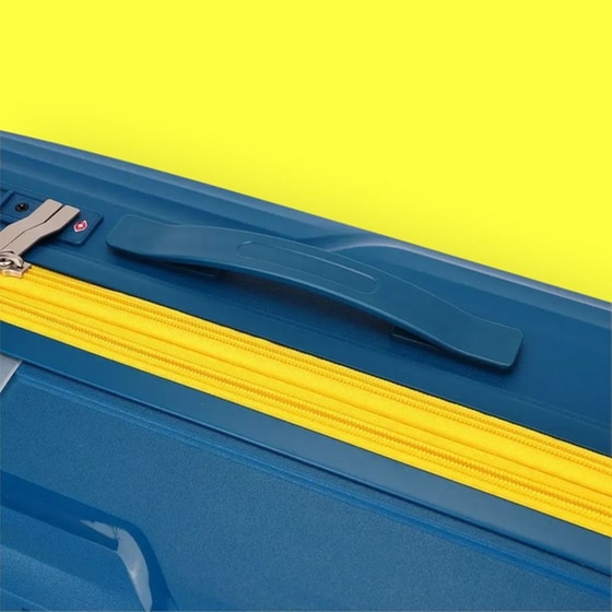 Βαλίτσα&nbsp;Μεγάλη&nbsp;Amber&nbsp;Μπλε 75cm image 9