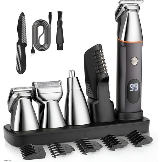 Κουρευτική Μηχανή Και Σετ Περιποίησης - 5in1 Kemei - KΜ-5857 - Μαύρο image 1