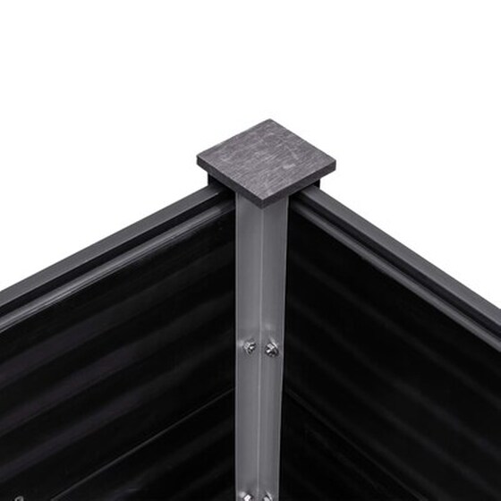 Vidaxl Ζαρντινιέρα Υπερυψωμένη Γκρι 250 X 50 X 91 Εκ. Από Wpc image 5