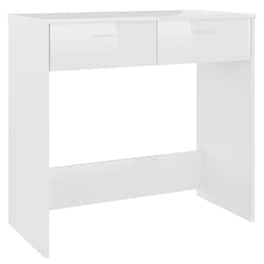 Γραφείο με Συρτάρια VidaXL από Μοριοσανίδα 80x40cm - Γυαλιστερό Λευκό