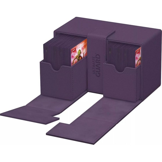 Ultimate Guard Twin Flip`n`tray 160+ Xenoskin Monocolor Purple image 3
