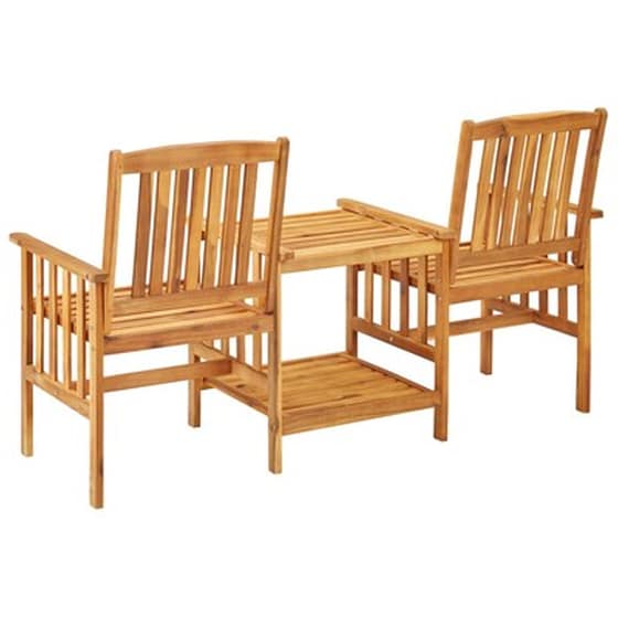 Vidaxl Καρέκλες Κήπου Με Τραπέζι Και Μαξιλάρια Από Μασίφ Ξύλο Ακακίας image 4