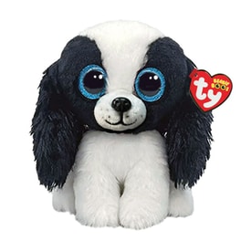Λούτρινο TY Beanie Boos Sissy Fluffy Σκυλάκι Λευκό/Μαύρο (15cm) 1607-36570