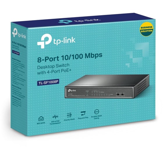 TP-Link TL-SF1008P Network Switch L2 Fast Ethernet (100 Mbps) 8-Port PoE Support image 3